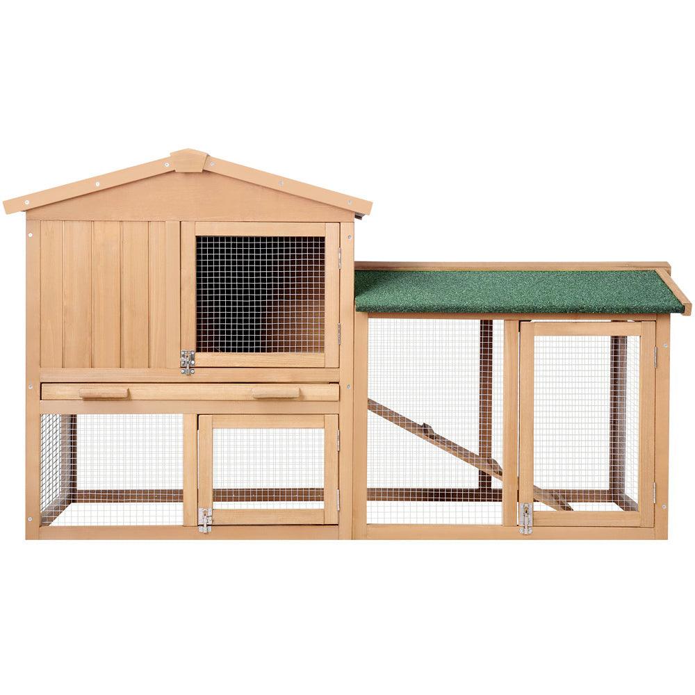 i.Pet Chicken Coop Rabbit Hutch 138cm Wide Wooden Pet Hutch - Pet Parlour Australia