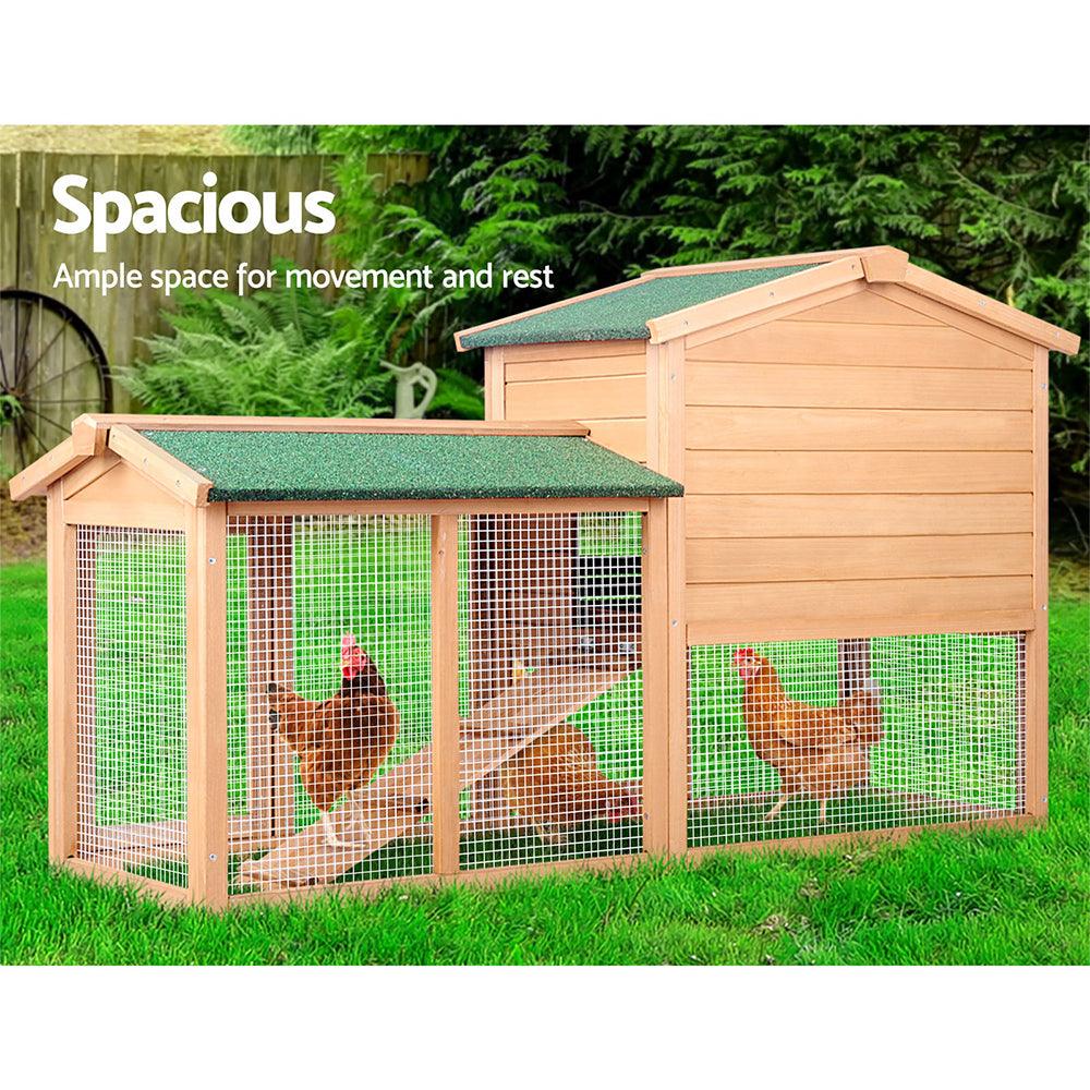 i.Pet Chicken Coop Rabbit Hutch 138cm Wide Wooden Pet Hutch - Pet Parlour Australia