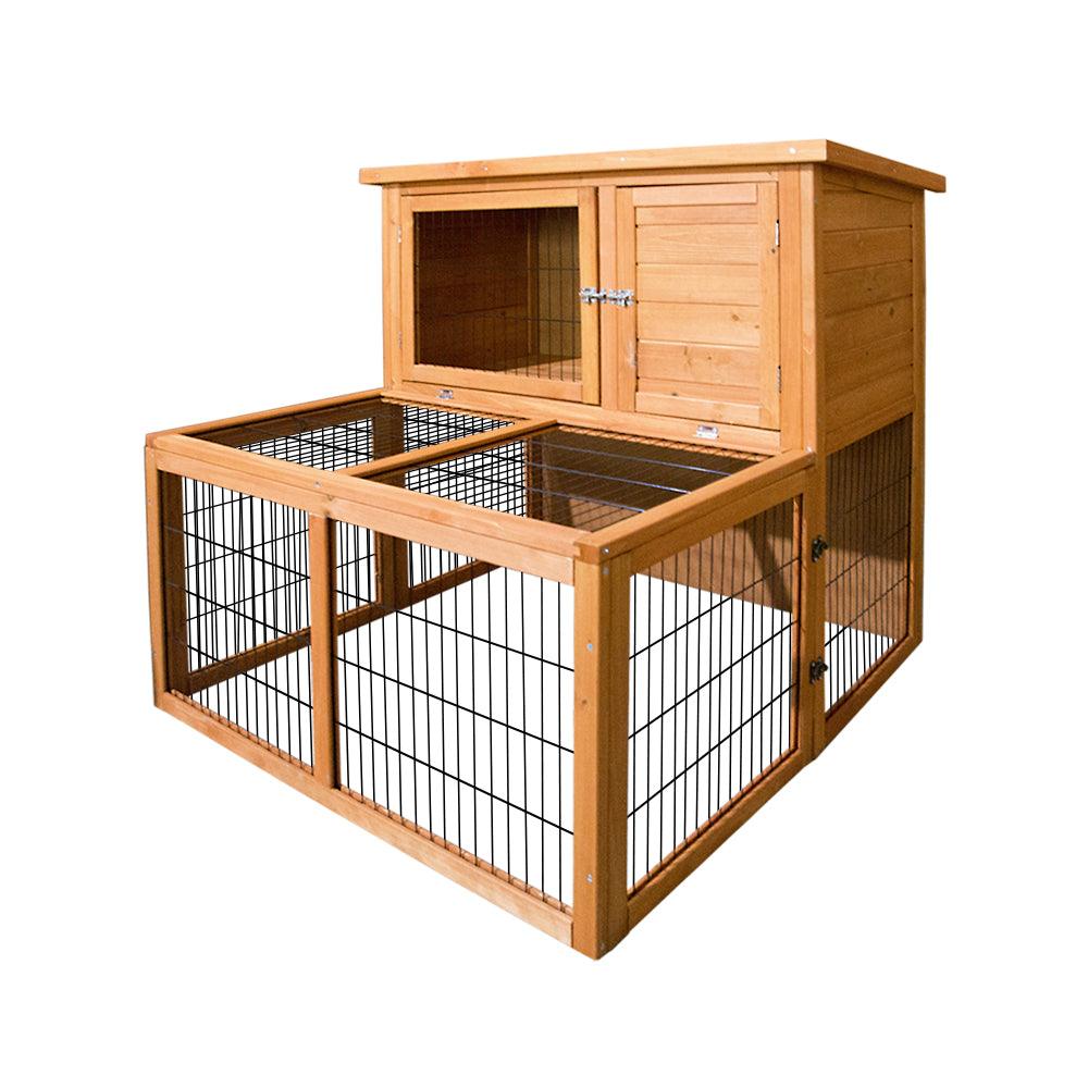 i.Pet Rabbit Hutch Wooden Pet Chicken Coop 100cm Tall - Pet Parlour Australia