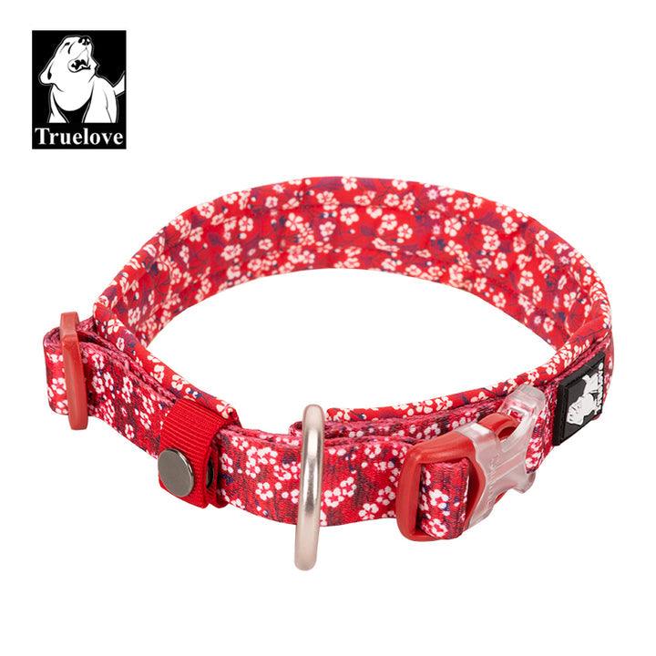 Floral Collar Poppy Red M - Pet Parlour Australia