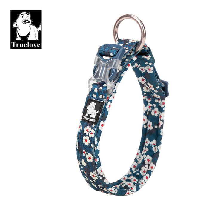 Floral Collar Saxony Blue M - Pet Parlour Australia