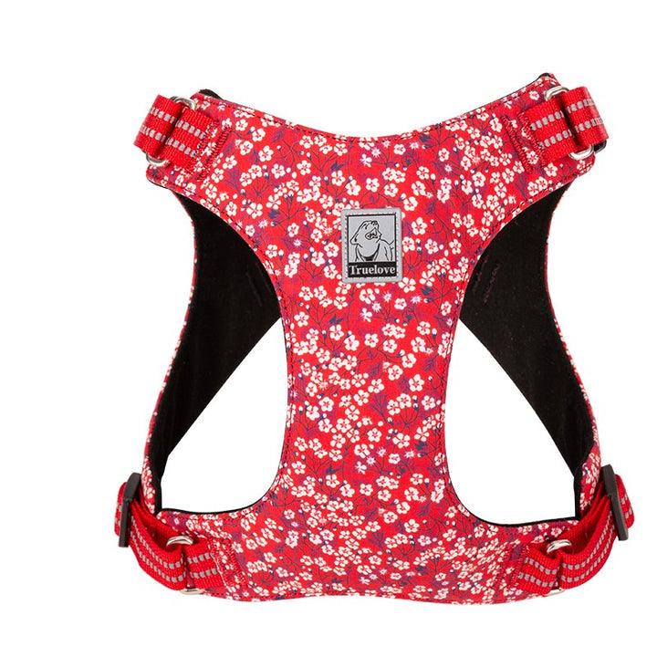 Floral Doggy Harness Red M - Pet Parlour Australia