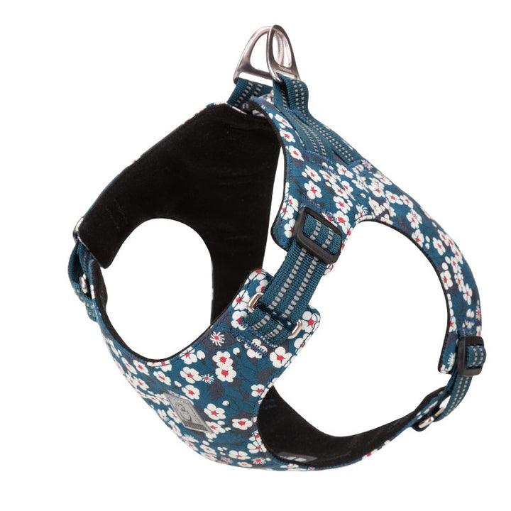 Floral Doggy Harness Saxony Blue 2XS - Pet Parlour Australia
