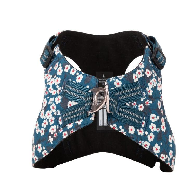 Floral Doggy Harness Saxony Blue 2XS - Pet Parlour Australia