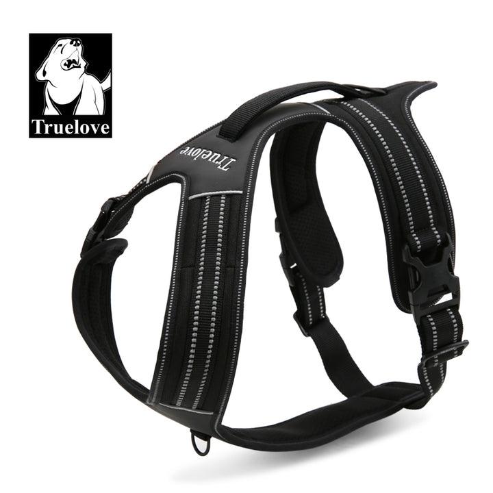 Reflective Heavy Duty Harness Black L - Pet Parlour Australia