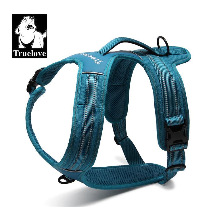 Reflective Heavy Duty Harness Blue L - Pet Parlour Australia