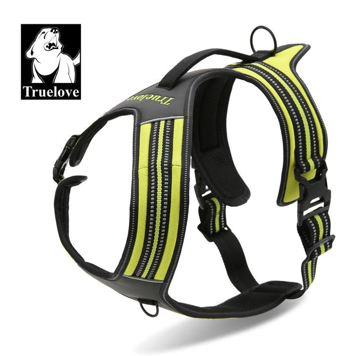 Reflective Heavy Duty Harness Neon Yellow L - Pet Parlour Australia