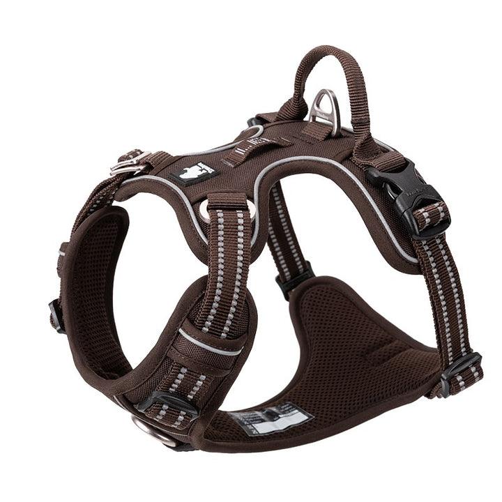 No Pull Harness Brown L - Pet Parlour Australia