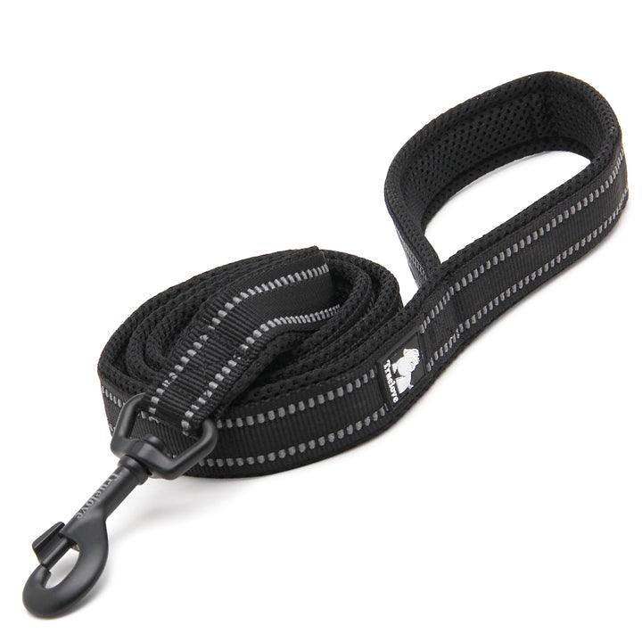 Reflective Pet Leash 2 meters Black L - Pet Parlour Australia