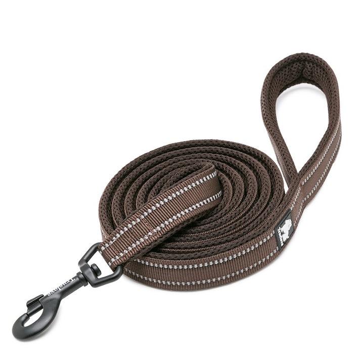 Reflective Pet Leash 2 meters Brown XS - Pet Parlour Australia