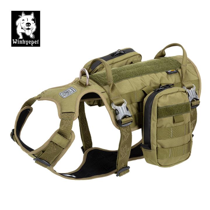 Whinhyepet Military Harness Army Green L - Pet Parlour Australia