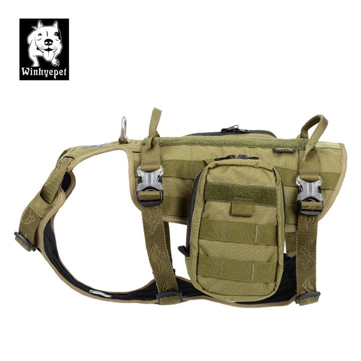 Whinhyepet Military Harness Army Green M - Pet Parlour Australia