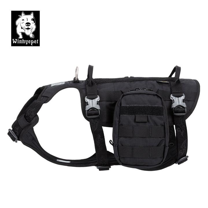 Whinhyepet Military Harness Black M - Pet Parlour Australia