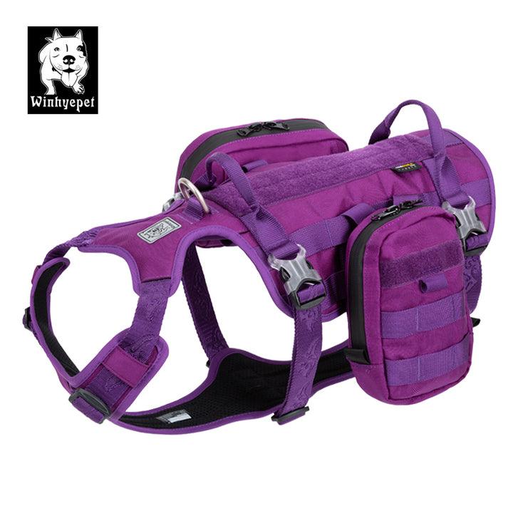 Whinhyepet Military Harness Purple L - Pet Parlour Australia