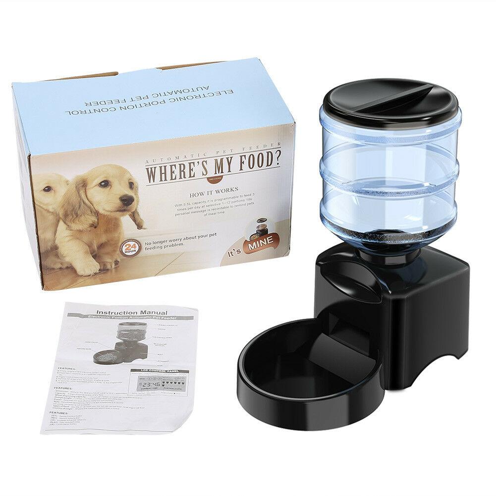 5.5L Automatic Pet Feeder Cat Dog Smart Food Dispenser Self Feeding Meal Bottle - Pet Parlour Australia