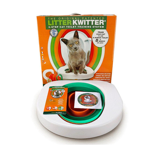 Cat Toilet Training System 3 Step Litter Kwitter Pet Training DVD Instruction - Pet Parlour Australia