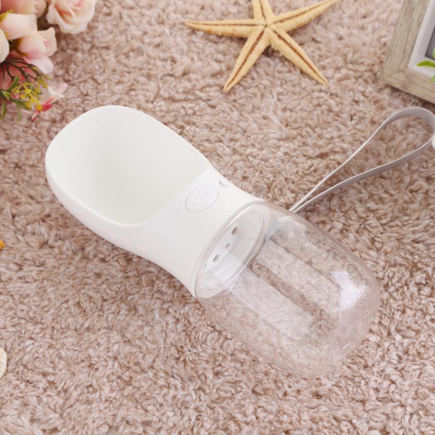 Pet Travel Water Bottle Portable Dogs rinking Feeder Leak-Proof Dispenser - White - Pet Parlour Australia