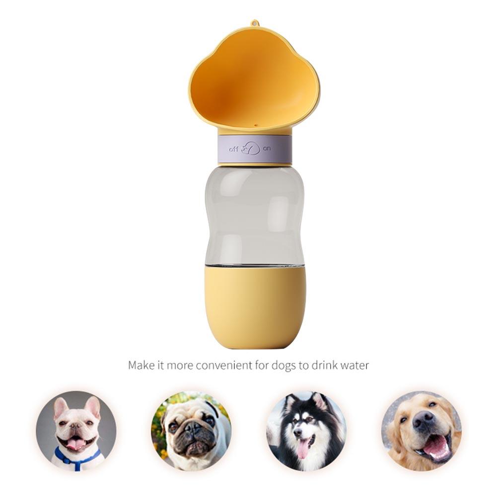 Portable Dog Water Bottle with Food Container Leak Proof Dog Water Dispenser(Yellow) - Pet Parlour Australia