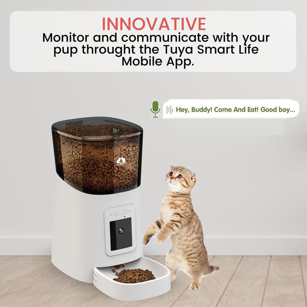 Floofi Smart Pet Feeder with Camera - White - FI-FD-109-CX - Pet Parlour Australia