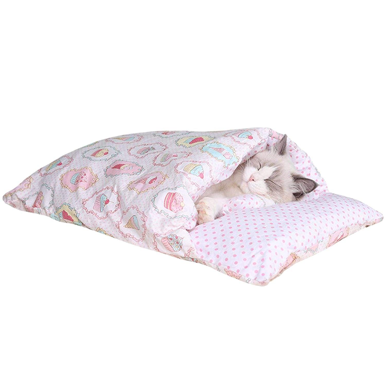 Floofi Pet Sleeping Bag (L size Pink Ice Cream) FI-PB-101-KT - Pet Parlour Australia