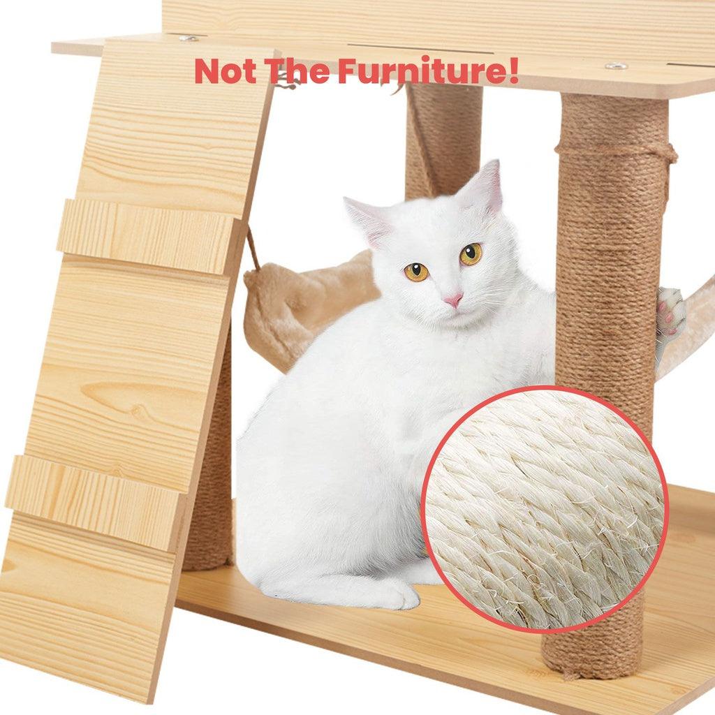 FLOOFI 130cm Wooden Cat Tree FI-CT-155-BJ - Pet Parlour Australia