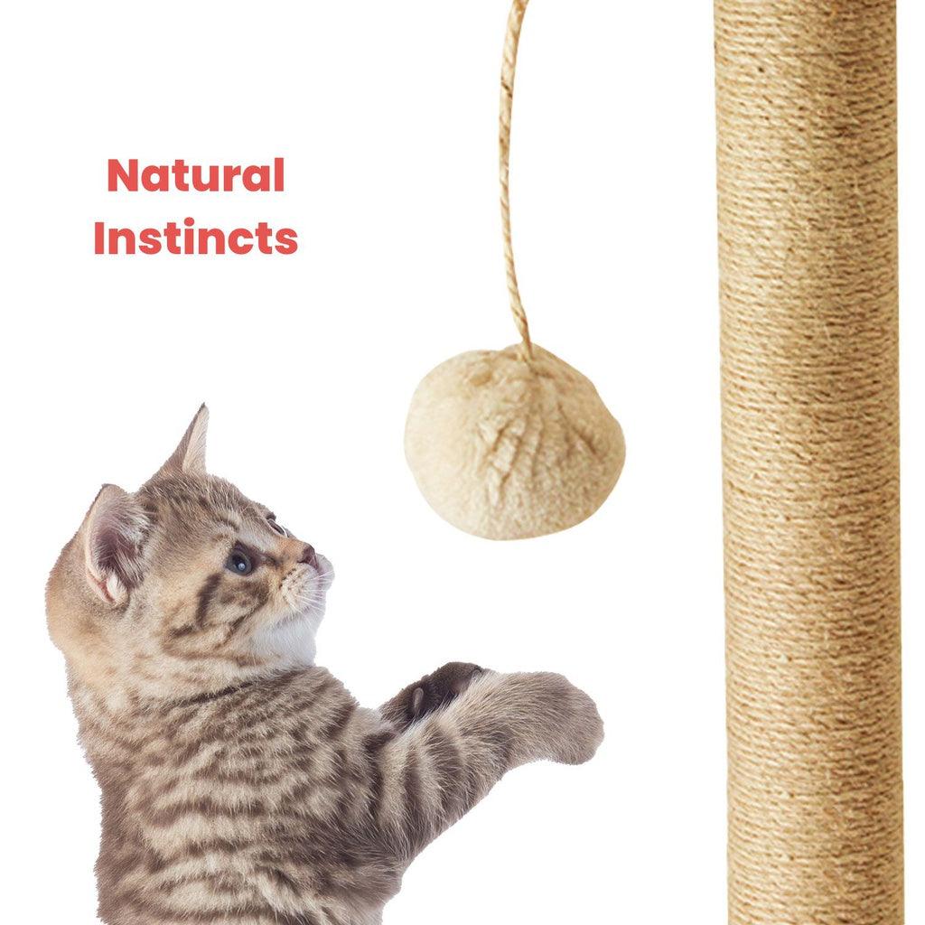 FLOOFI 130cm Wooden Cat Tree FI-CT-155-BJ - Pet Parlour Australia