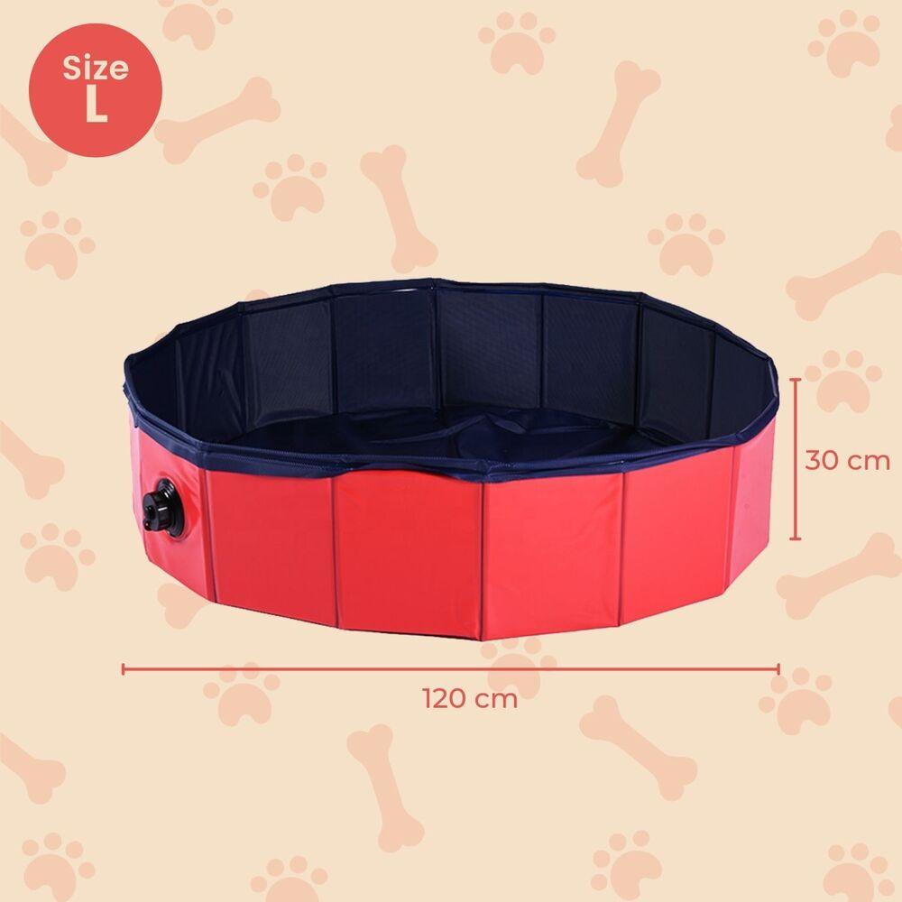 Floofi Pet Pool 120cm*30cm XL Red FI-SB-105-SG - Pet Parlour Australia