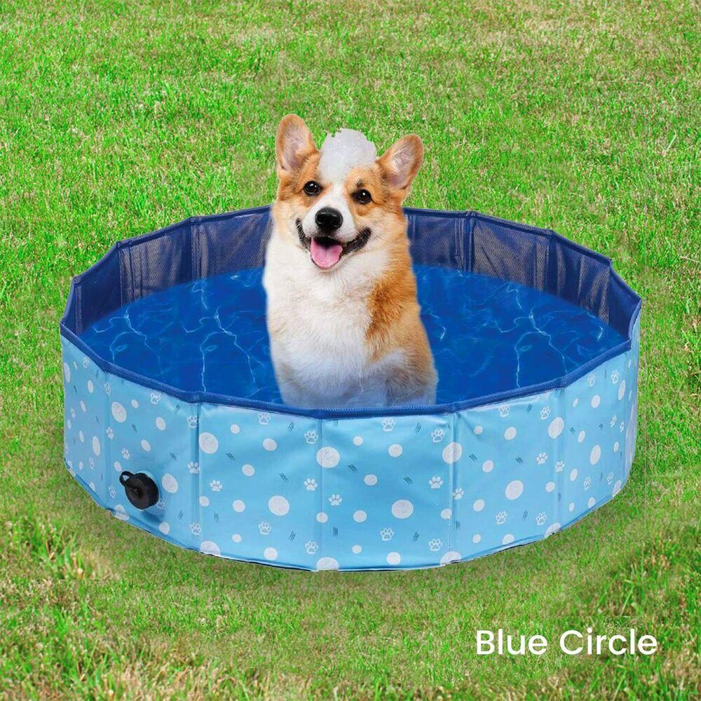 Floofi Pet Pool 120cm*30cm XL Blue Circle FI-SB-110-HR - Pet Parlour Australia