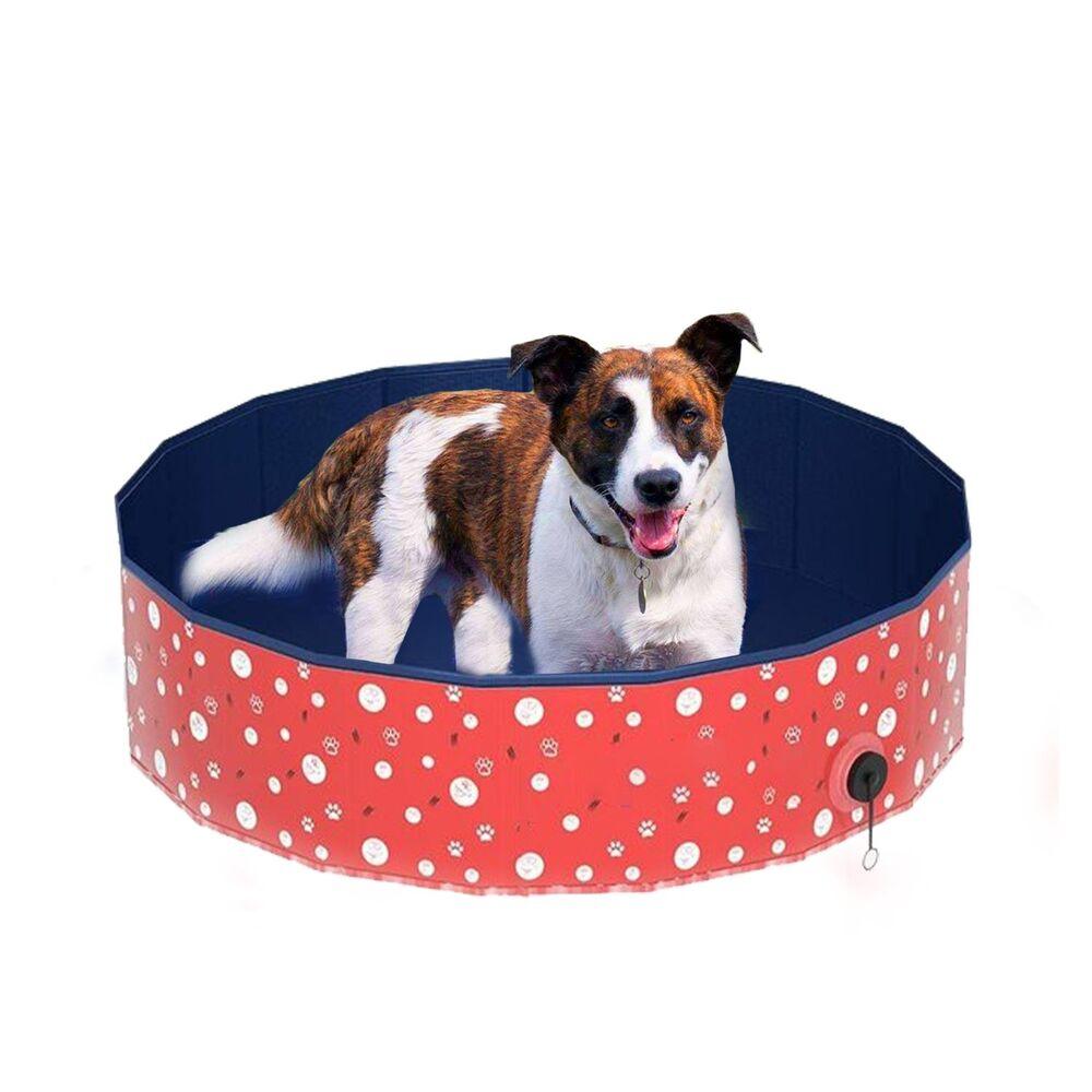 Floofi Pet Pool 120cm*30cm XL Red Circle FI-SB-109-HR - Pet Parlour Australia