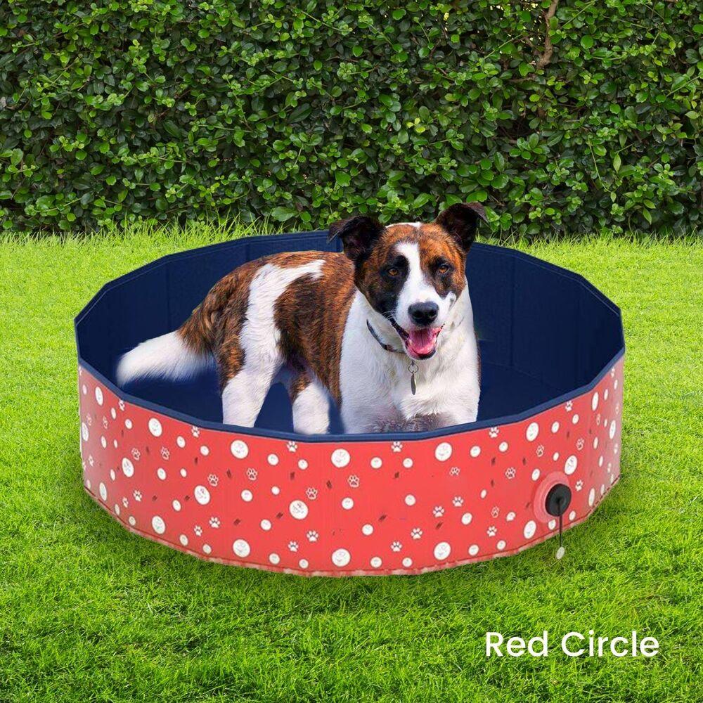 Floofi Pet Pool 120cm*30cm XL Red Circle FI-SB-109-HR - Pet Parlour Australia