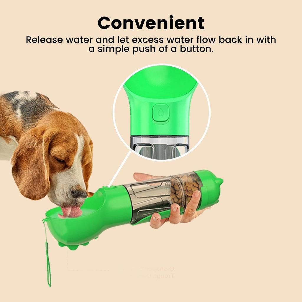 Floofi 4 in 1 pet scooper & feeder Green FI-FD-113-XQ - Pet Parlour Australia