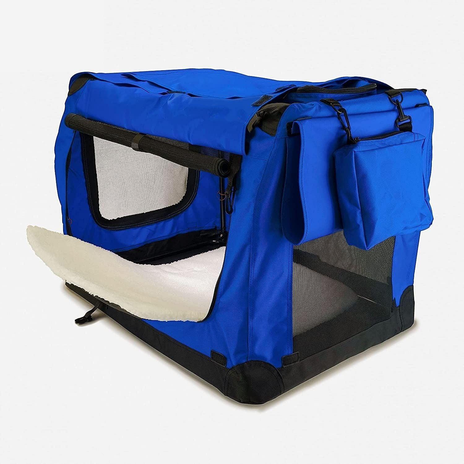 FLOOFI Portable Pet Carrier-Model 1-M Size (Blue) FI-PC-144-KPT - Pet Parlour Australia