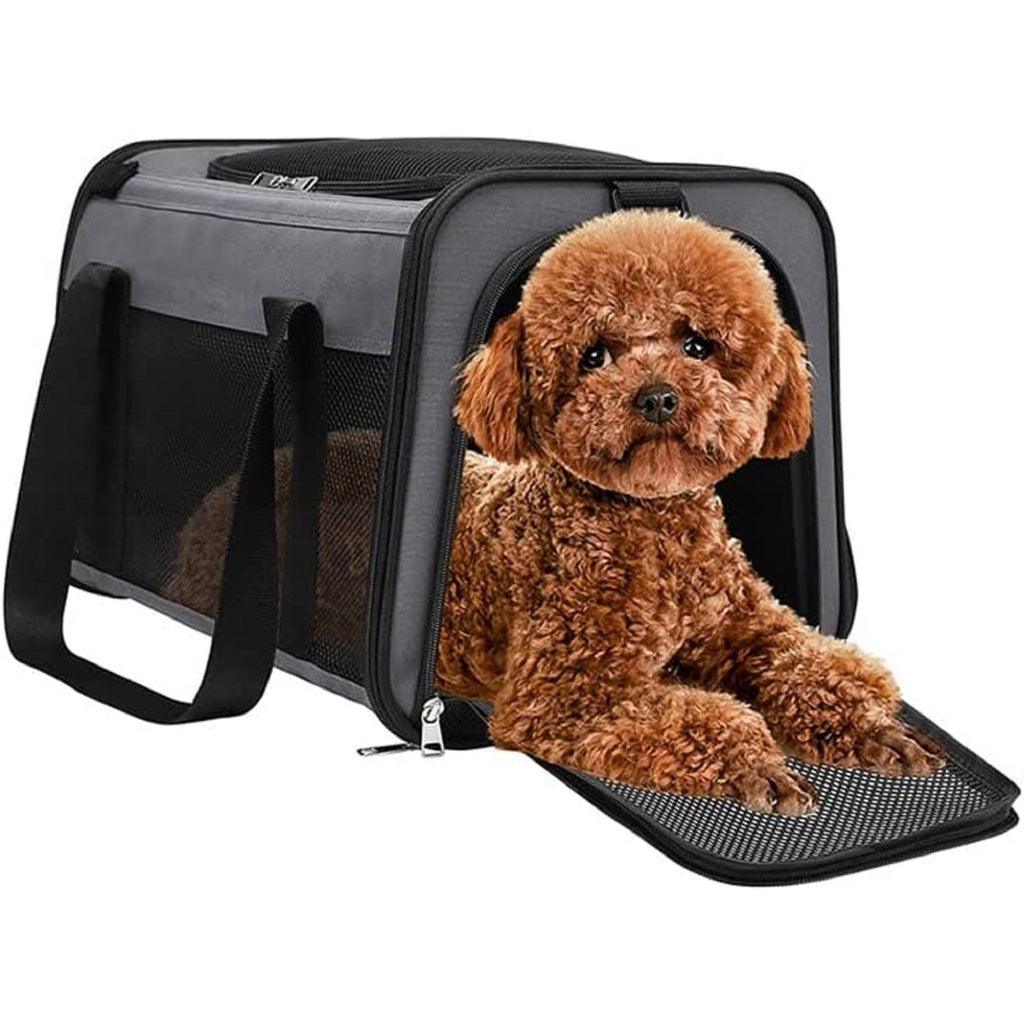 Floofi Portable Pet Carrier-L Size (Grey) FI-PC-138-FCQ - Pet Parlour Australia