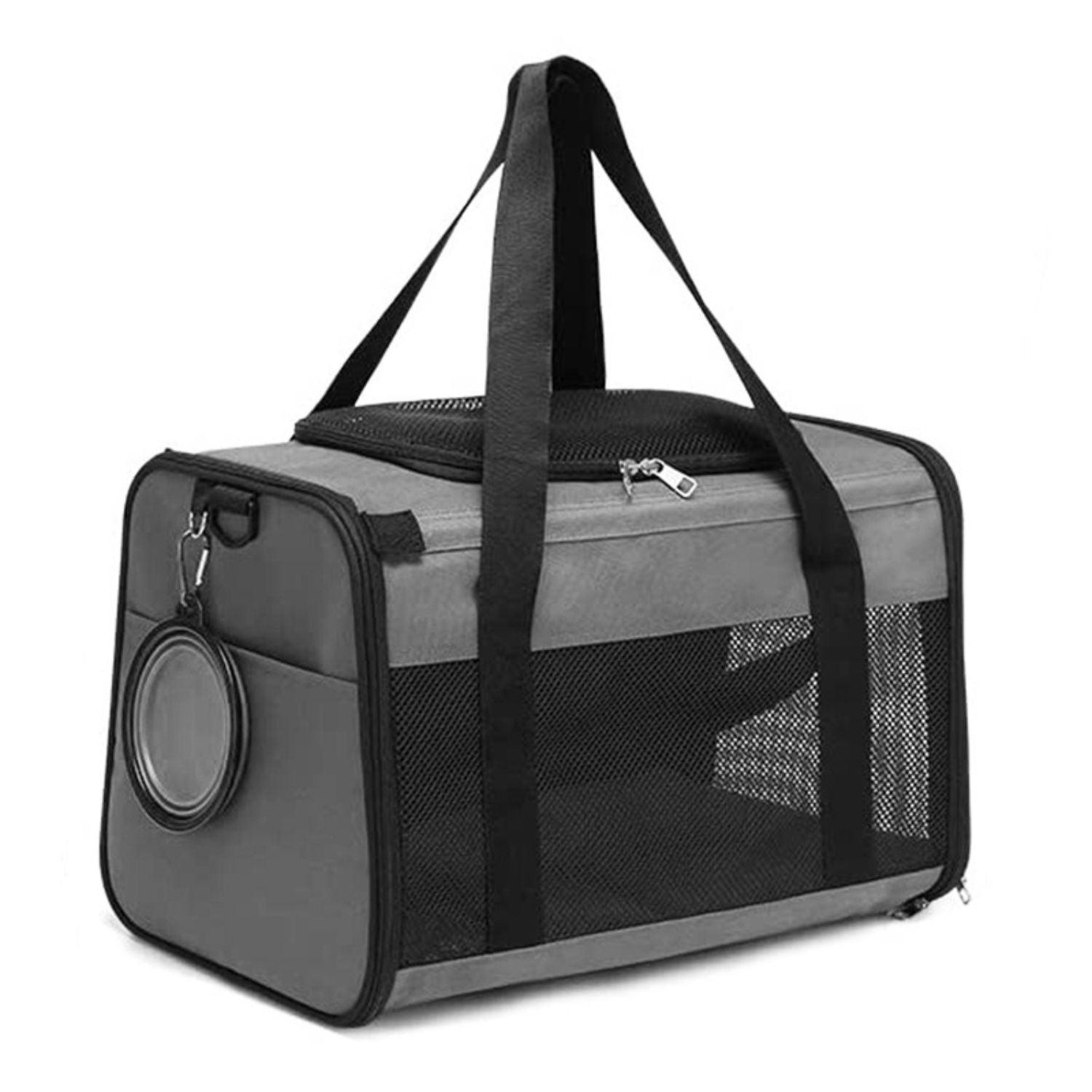 Floofi Portable Pet Carrier-L Size (Grey) FI-PC-138-FCQ - Pet Parlour Australia