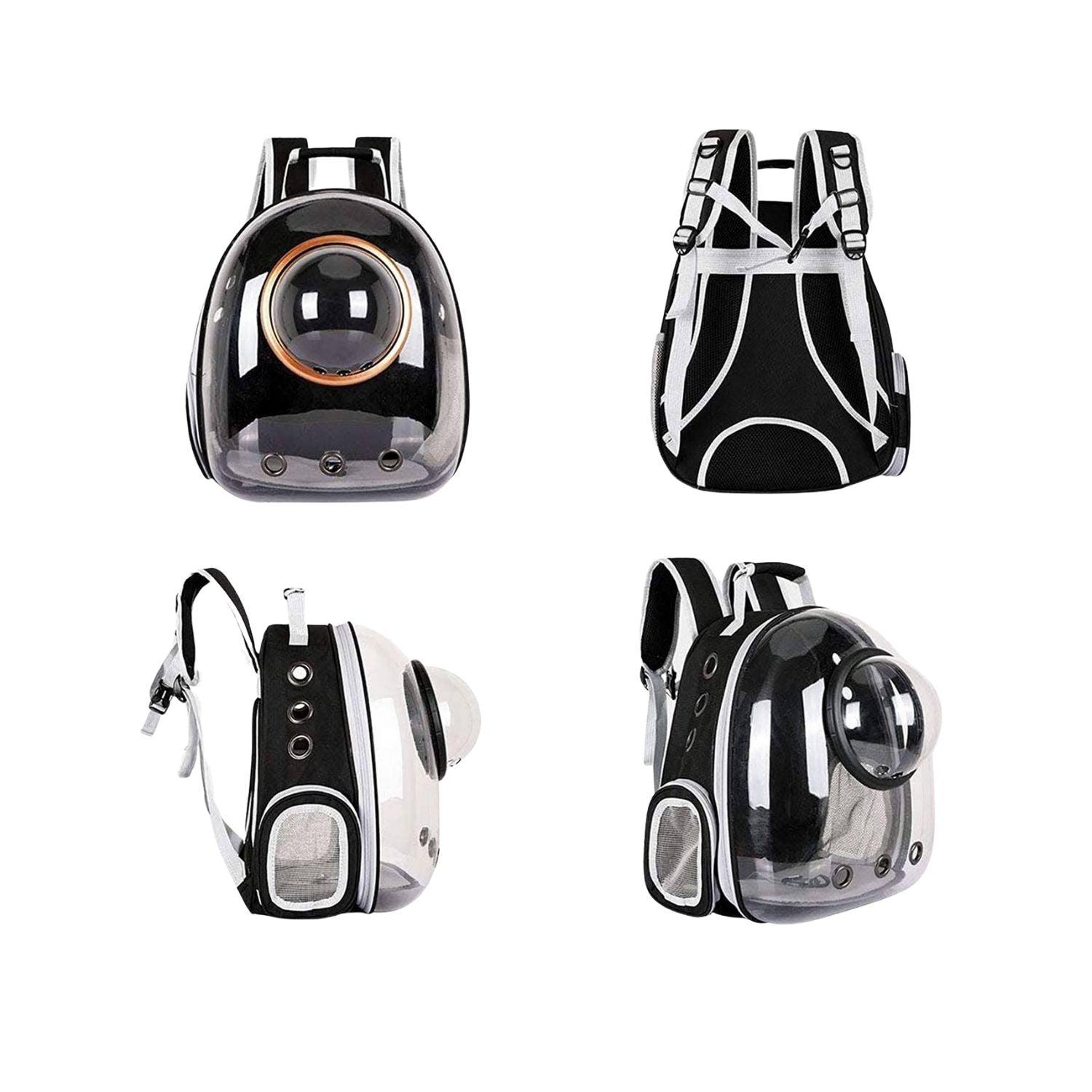 Floofi Space Capsule Backpack - Model 2 (Black) FI-BP-108-FCQ - Pet Parlour Australia