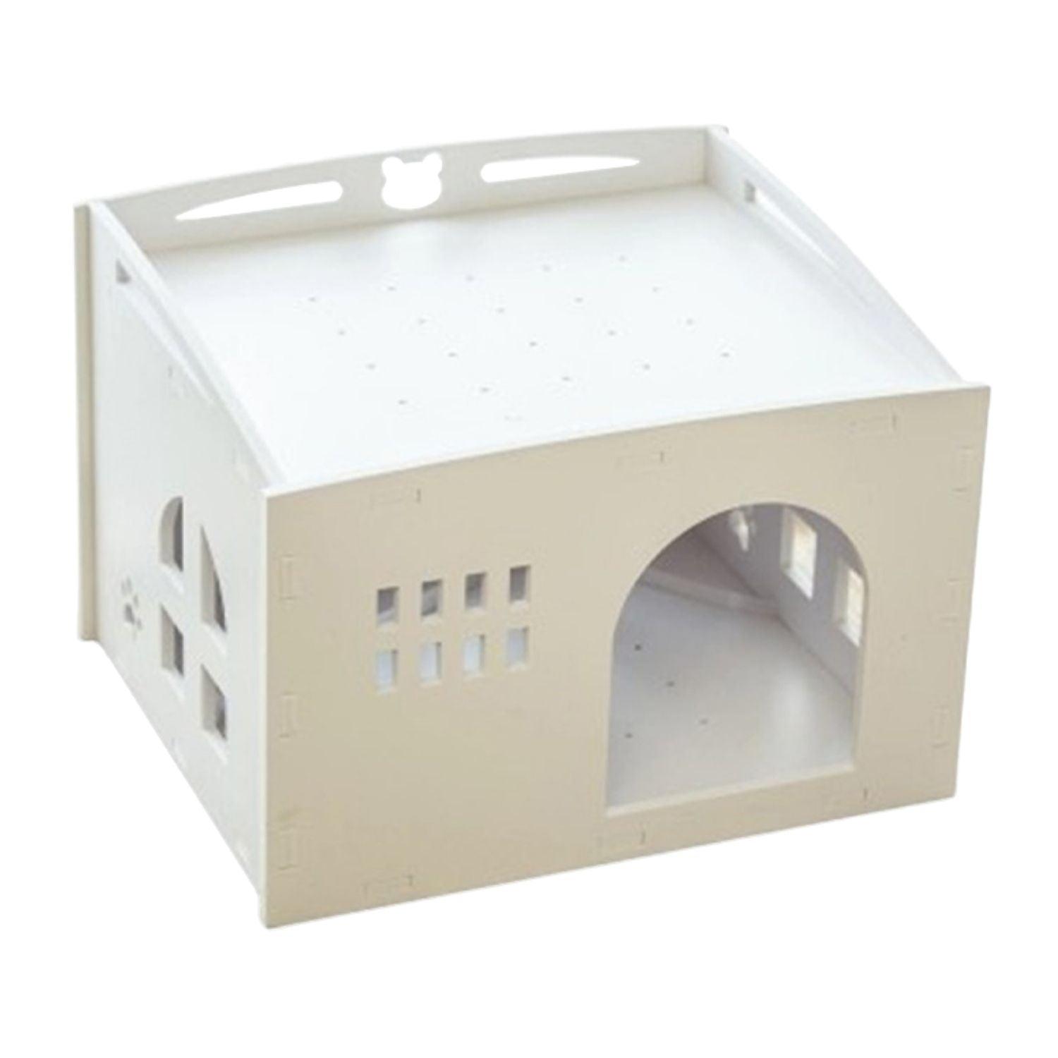 Floofi Box House White (S) - PT-PH-191-GF - Pet Parlour Australia