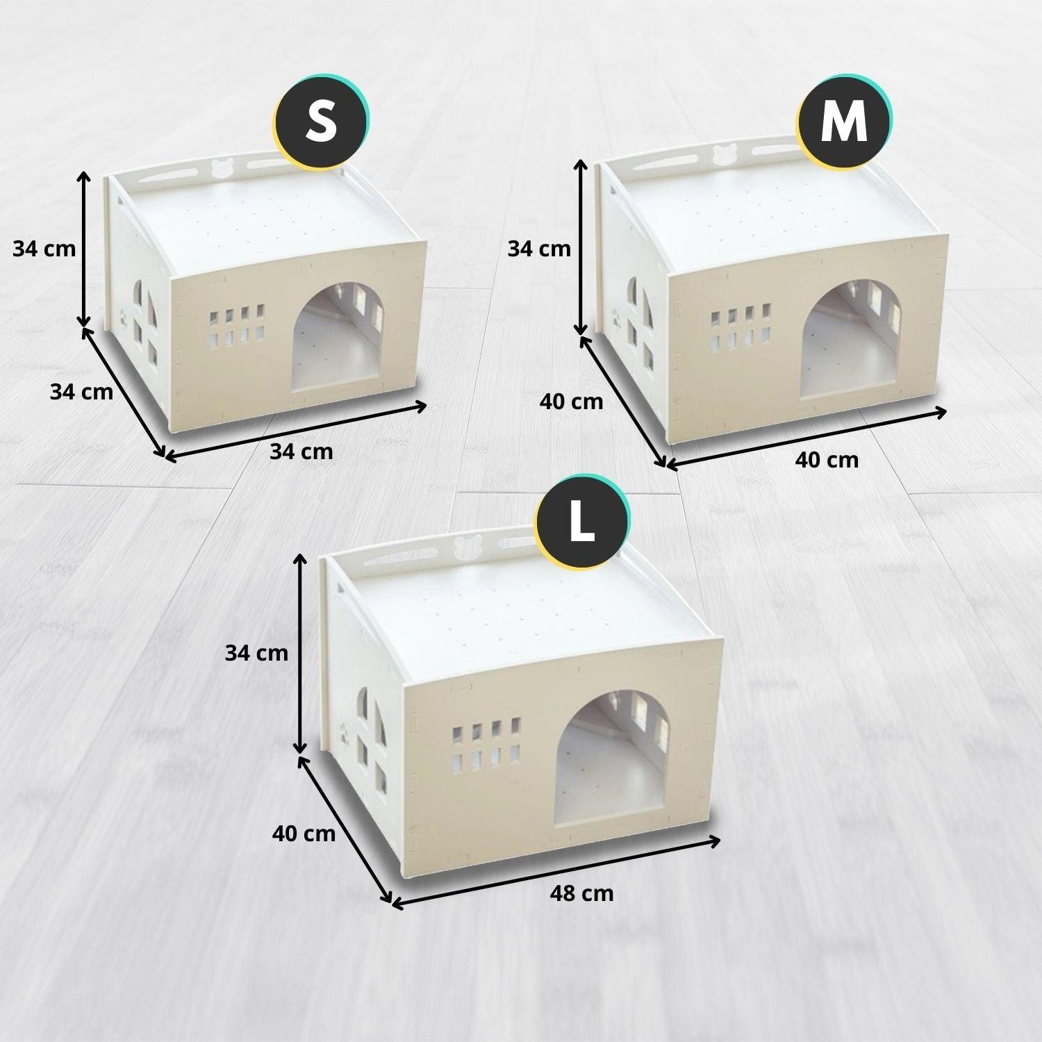 Floofi Box House White (S) - PT-PH-191-GF - Pet Parlour Australia