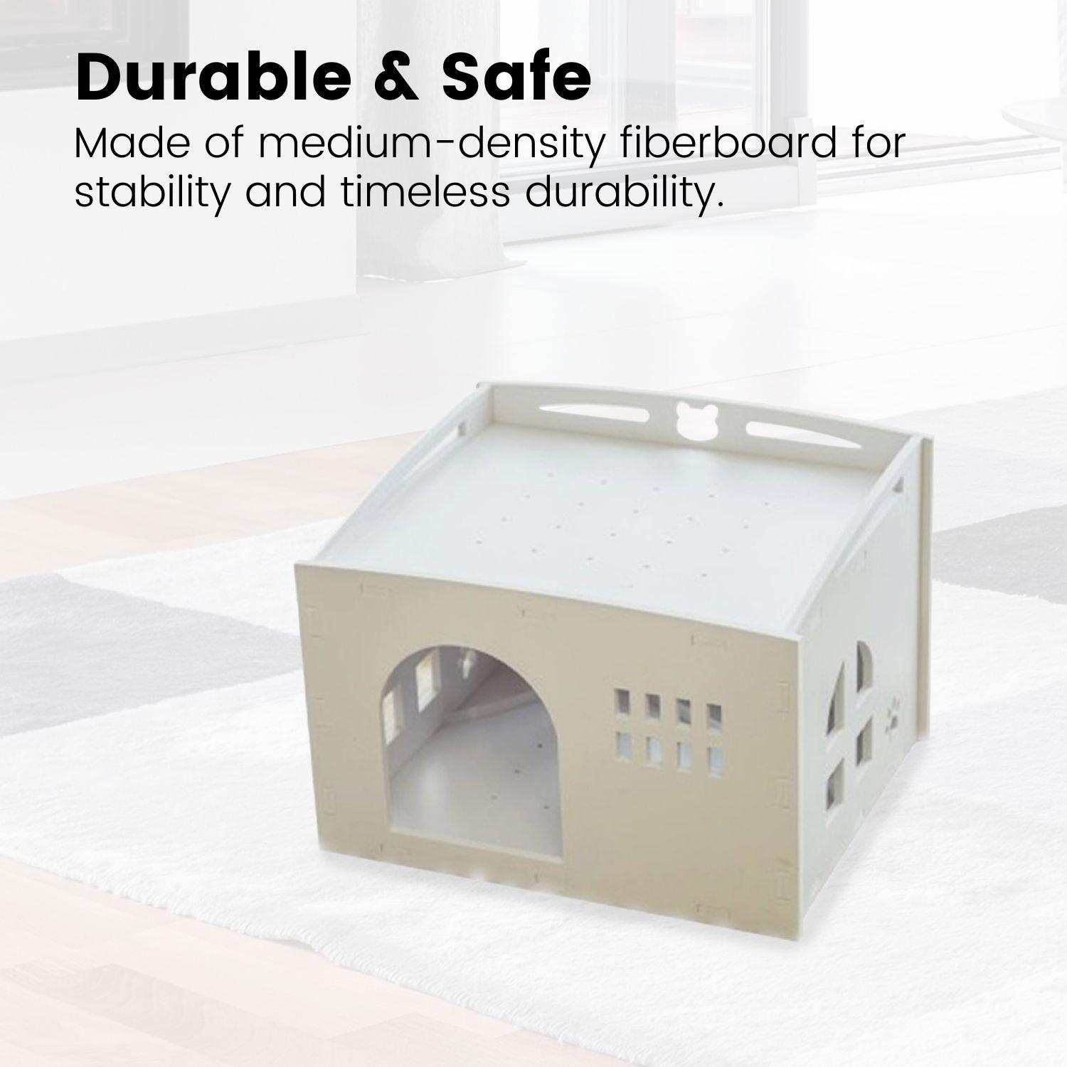 Floofi Box House White (S) - PT-PH-191-GF - Pet Parlour Australia