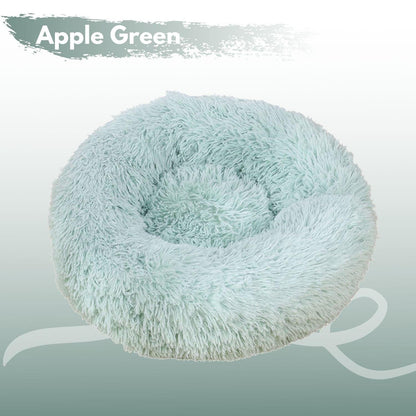 Floofi Ped Bed Round Plush (80cm Apple Green) - PT-PB-231-XL (L22 80cm Apple Green) - Pet Parlour Australia