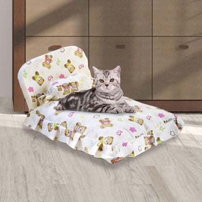 Floofi Pet Bed With Pillow and Quilt Bear (M) PT-PB-253-YMJ - Pet Parlour Australia