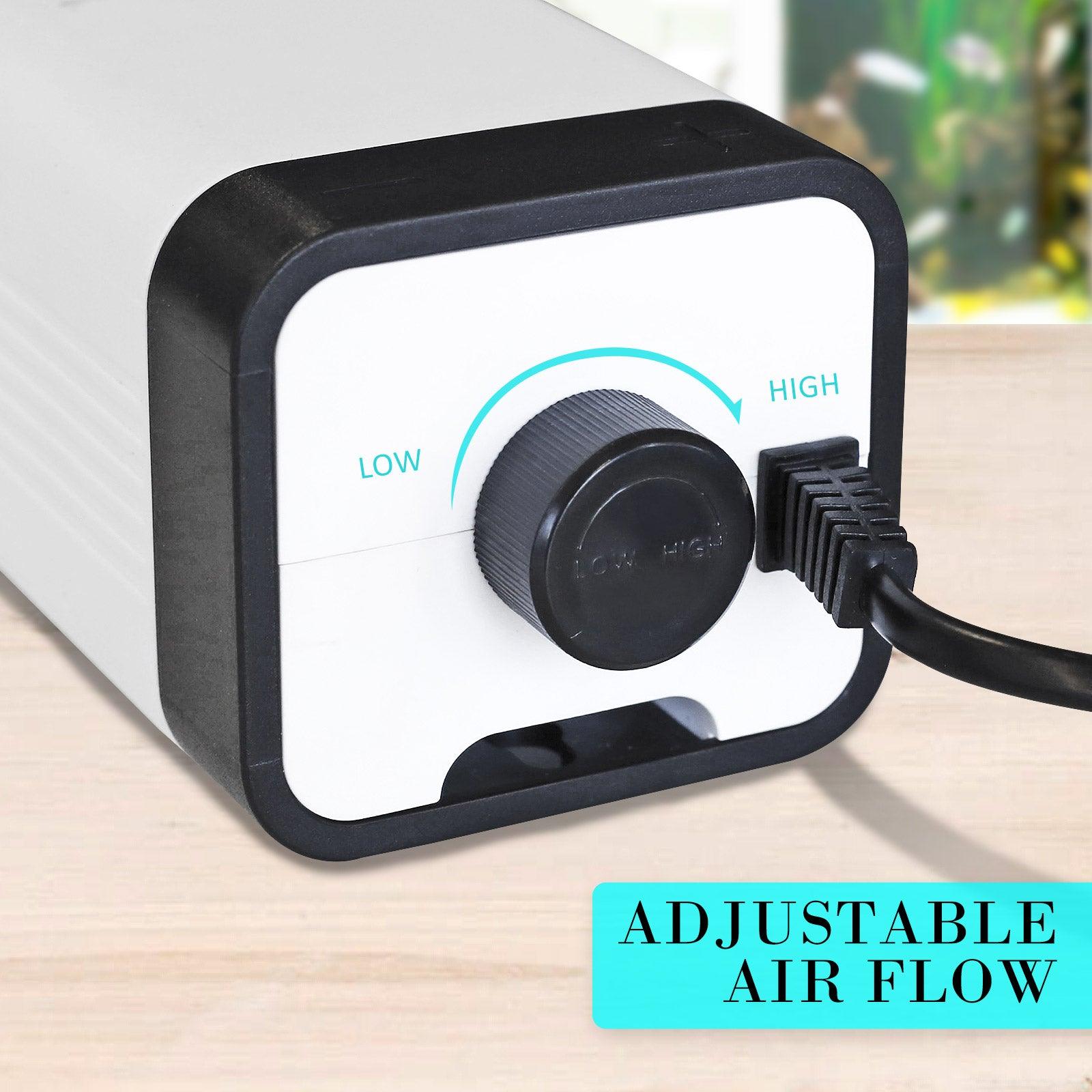 Dynamic Power Aquarium Air Pump Oxygen Hydroponic 2 Outlet 180L/H 4W - Pet Parlour Australia