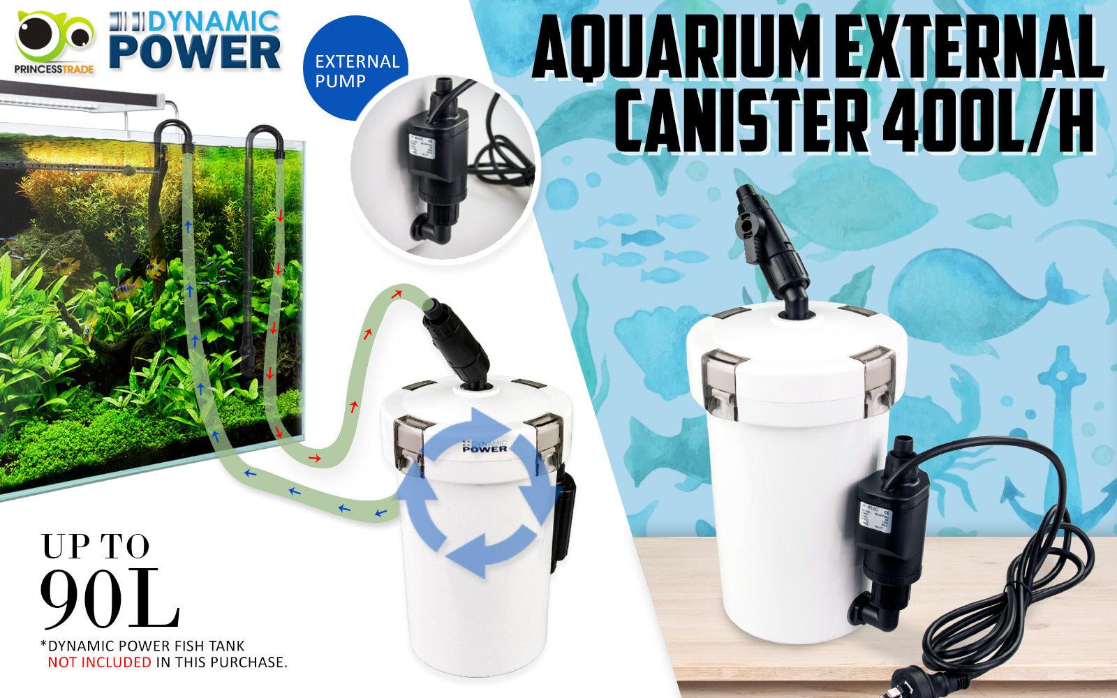 Dynamic Power Aquarium External Canister Filter 400L/H - Pet Parlour Australia