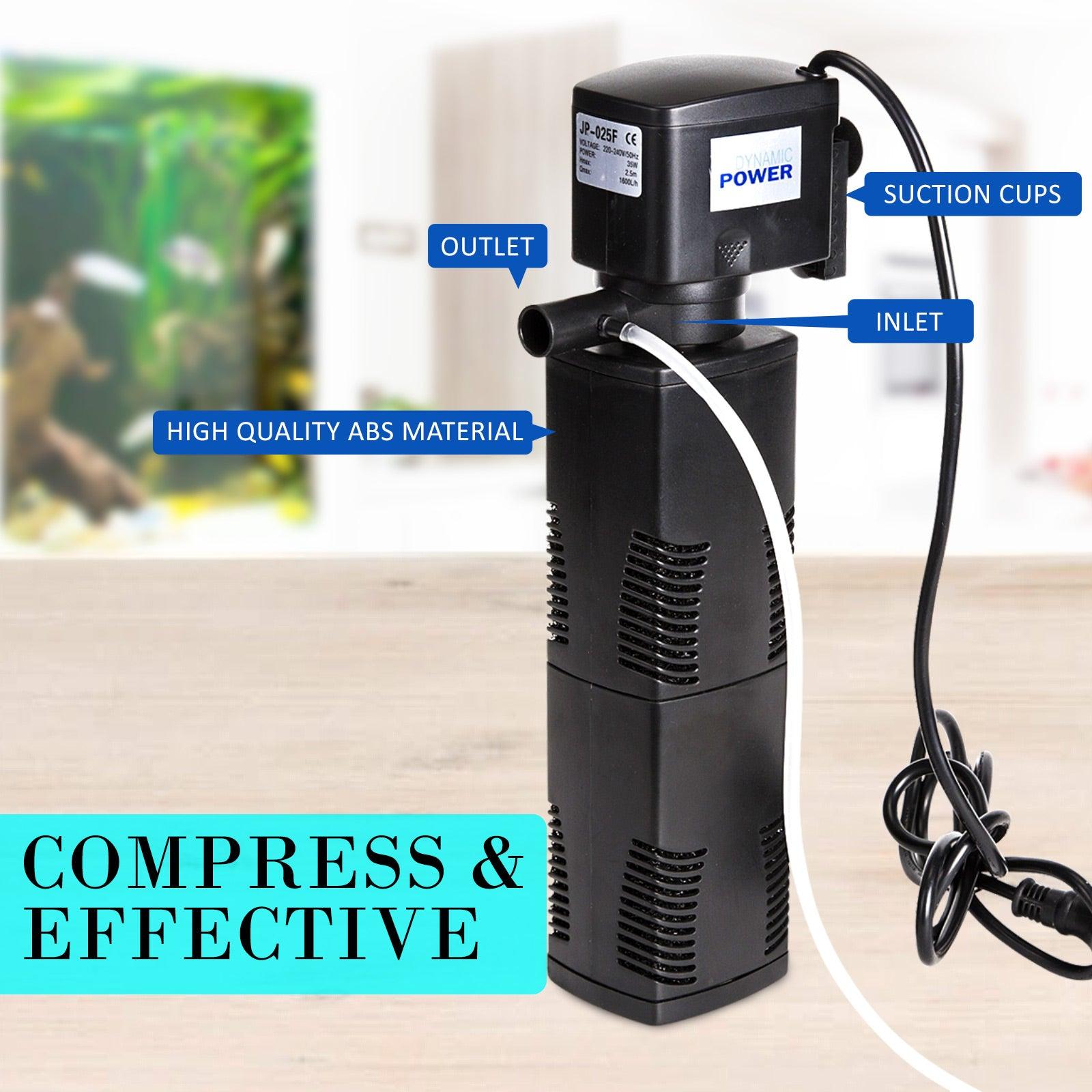 Dynamic Power Aquarium Submersible Filter 1600L/H 35W 2.5m Pond Pump - Pet Parlour Australia