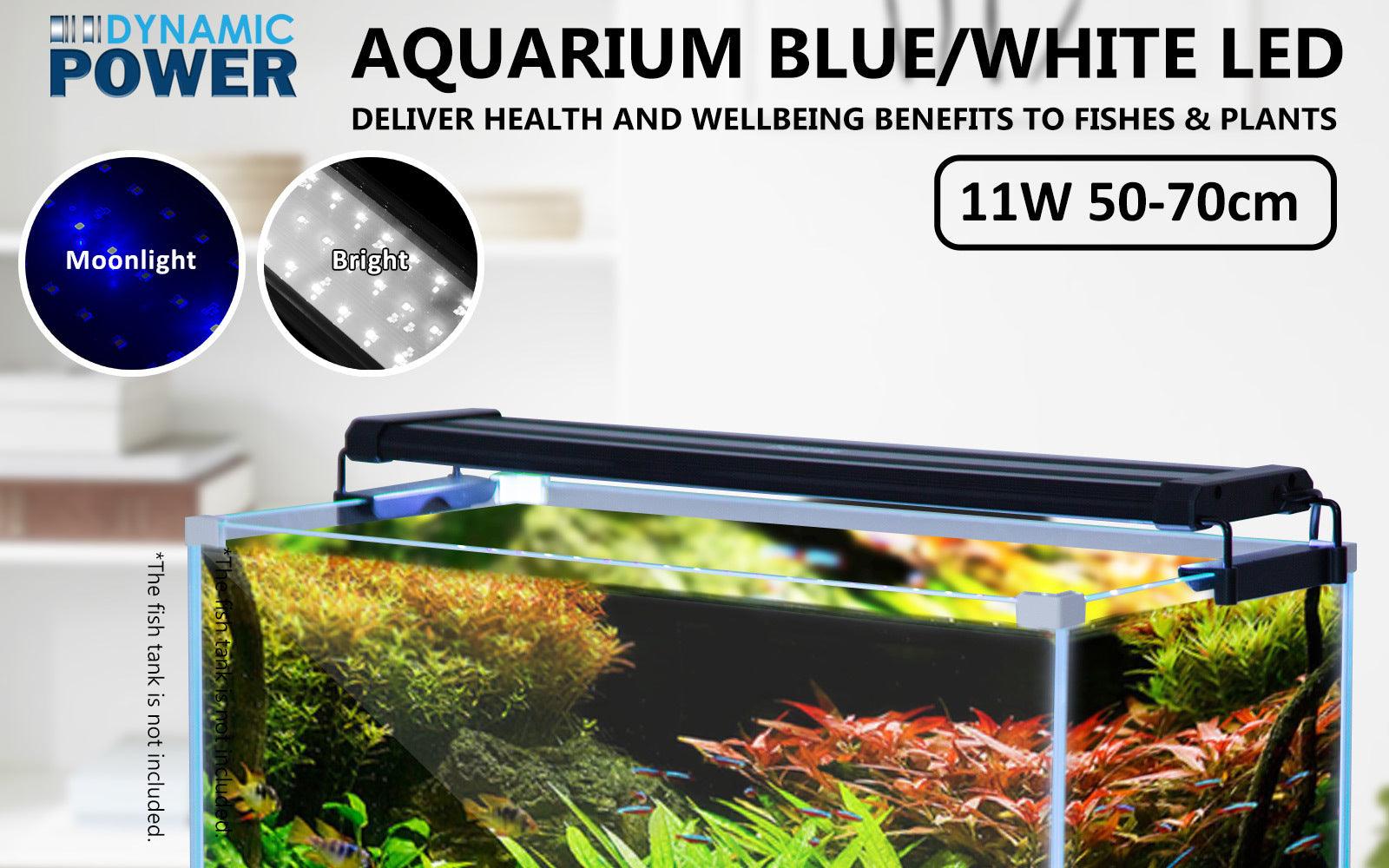 Dynamic Power 2 Set 11W Aquarium Blue White LED Light for Tank 50-70cm - Pet Parlour Australia