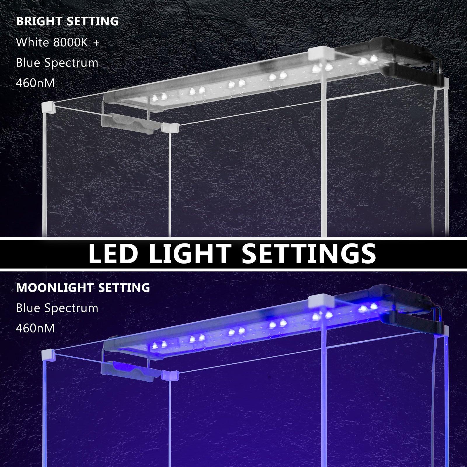 Dynamic Power 2 Set 11W Aquarium Blue White LED Light for Tank 50-70cm - Pet Parlour Australia