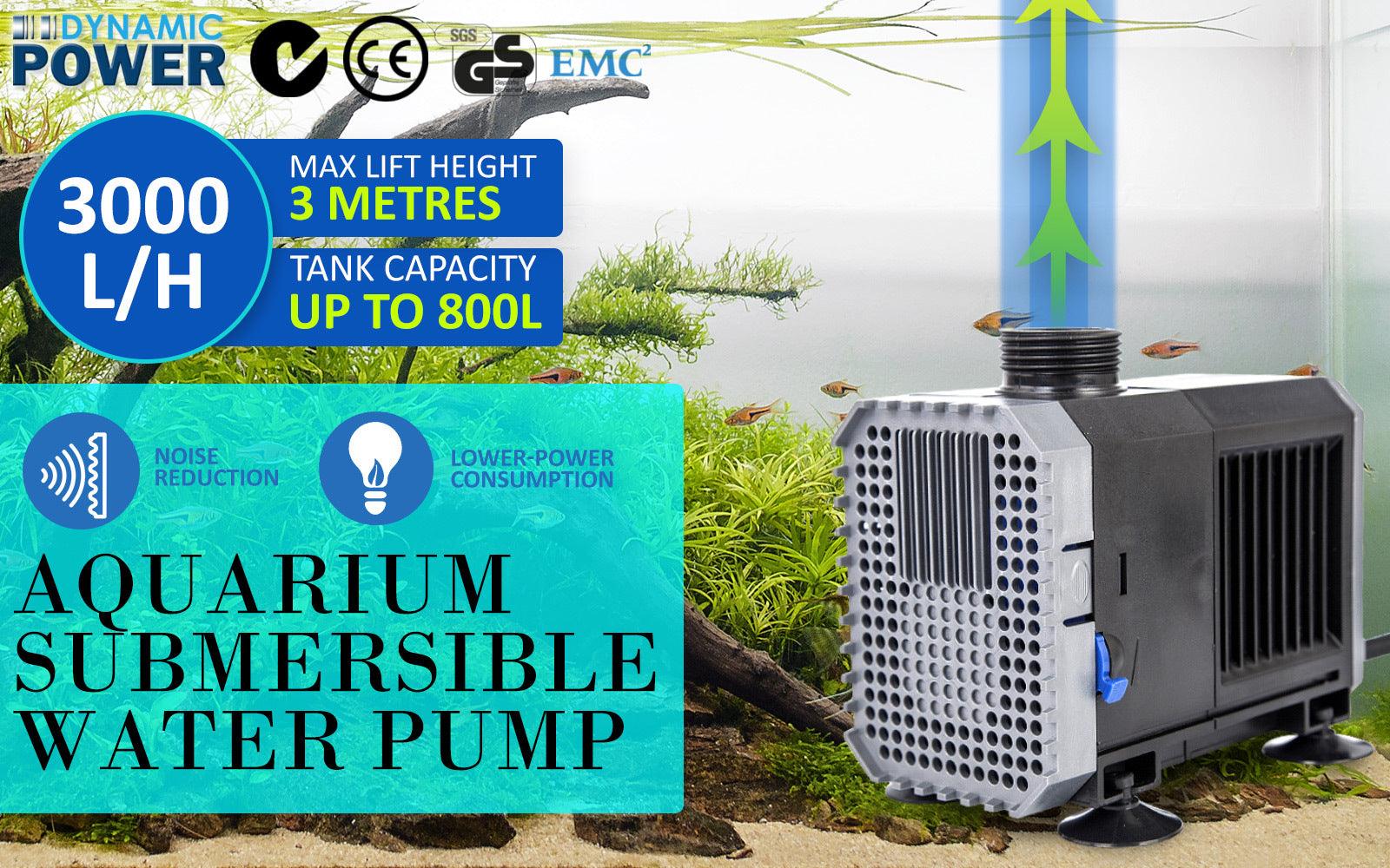 Dynamic Power Aquarium Submersible Water Pump 3000L/H 55W 3m Pond - Pet Parlour Australia