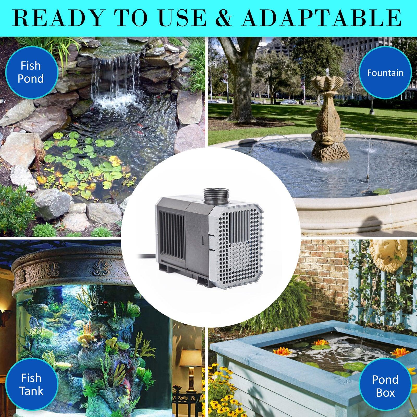 Dynamic Power Aquarium Submersible Water Pump 3000L/H 55W 3m Pond - Pet Parlour Australia