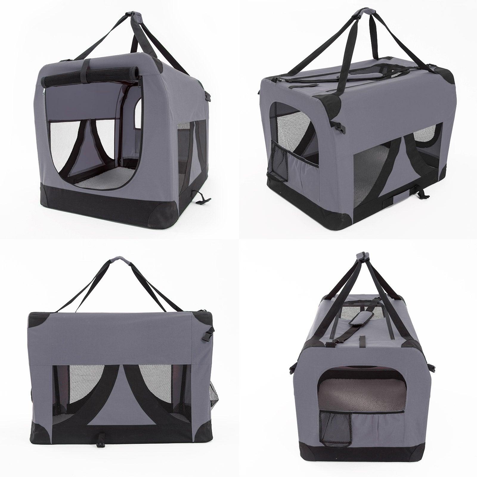 Paw Mate Grey Portable Soft Dog Cage Crate Carrier XXXL - Pet Parlour Australia