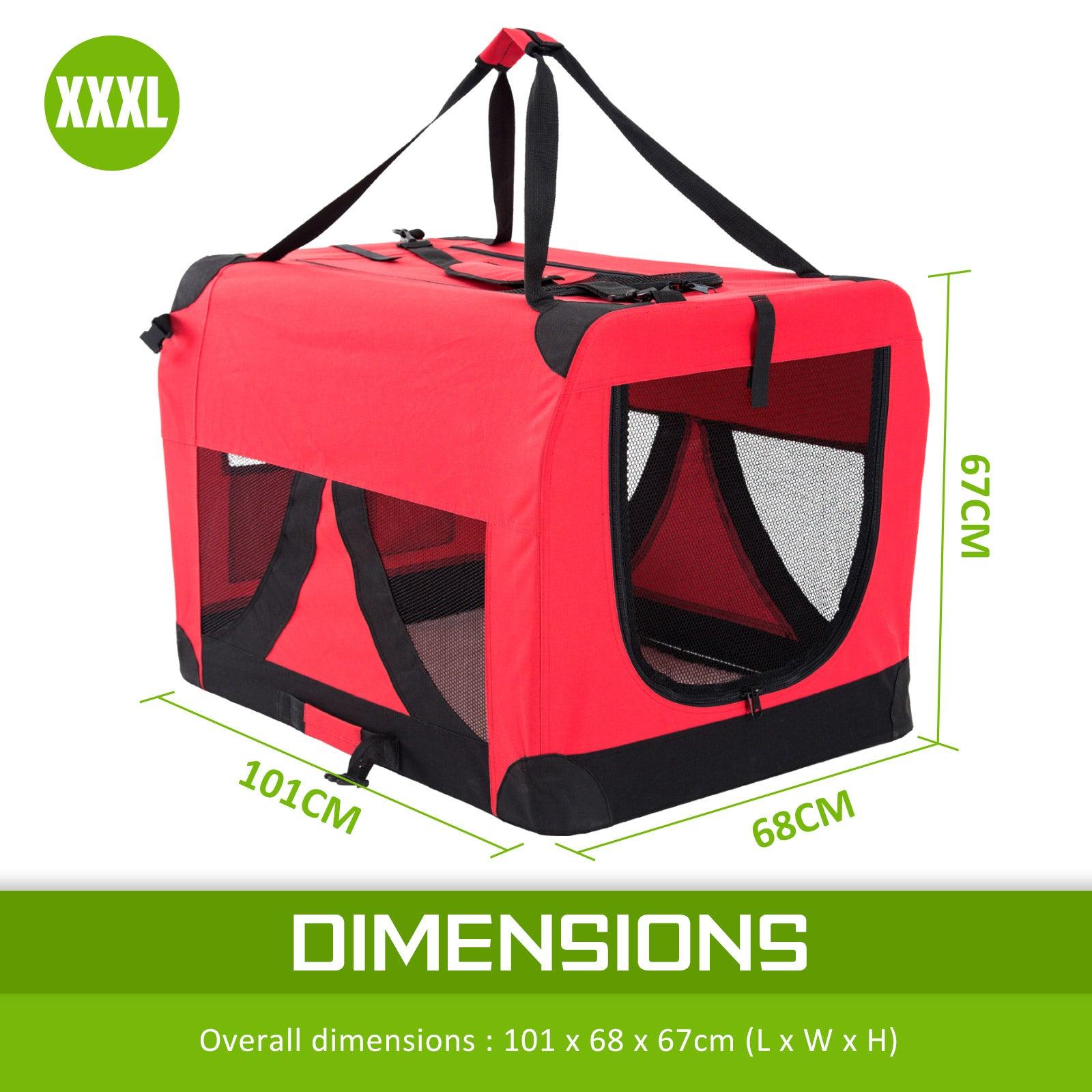 Paw Mate Red Portable Soft Dog Cage Crate Carrier XXXL - Pet Parlour Australia