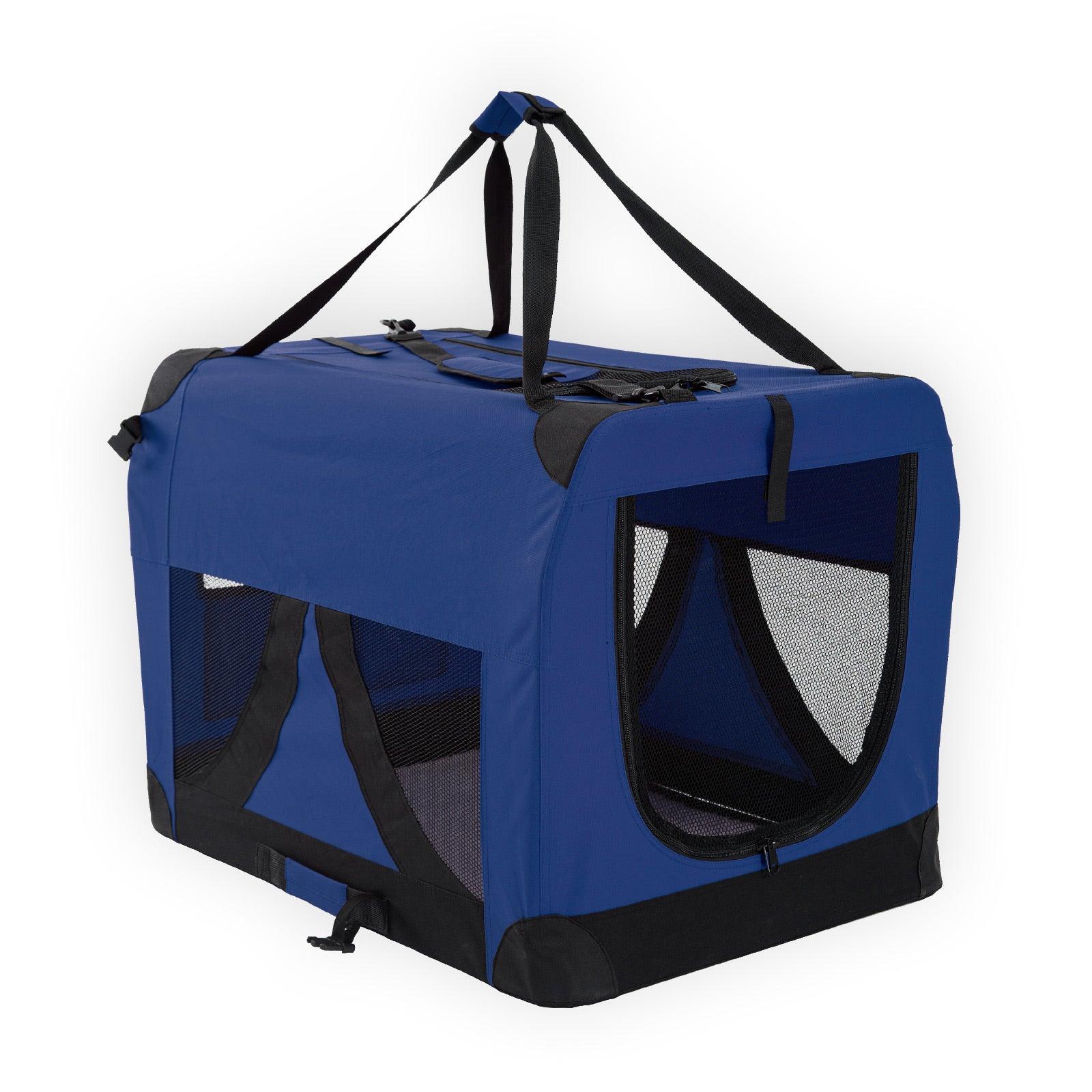 Paw Mate Blue Portable Soft Dog Cage Crate Carrier L - Pet Parlour Australia